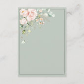 Foto Blush Pink Floral Waterverf Floral Wedding Save The Date (Achterkant)