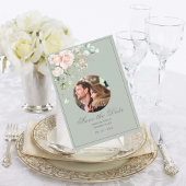 Foto Blush Pink Floral Waterverf Floral Wedding Save The Date