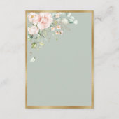 Foto Blush Pink Floral Waterverf Wedding Save The Date (Achterkant)