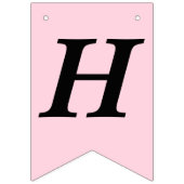 Foto Blush Pink Gradient Happy Birthday Vlaggetjes (Tweede vlag)