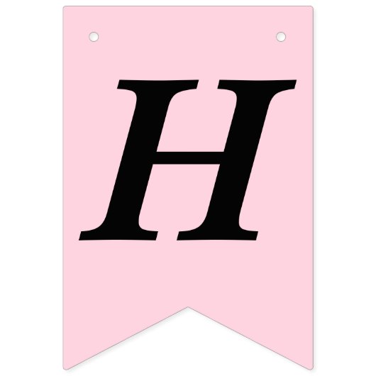 Foto Blush Pink Gradient Happy Birthday Vlaggetjes (Tweede vlag)