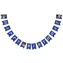 Foto Blush Pink Gradient Happy Birthday Vlaggetjes