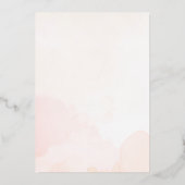Foto Blush Pink Waterverf Graduparty Folie Uitnodiging (Achterkant)