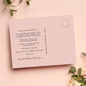 Foto Blush Pink Weddenschappen Reception Save the  Aankondigingskaart