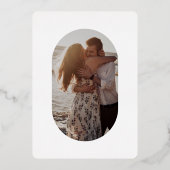 Foto Blush Roze Botanische krans Bruiloft Folie Uitnodiging (Achterkant)