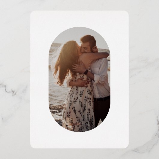 Foto Blush Roze Botanische krans Bruiloft Folie Uitnodiging (Achterkant)