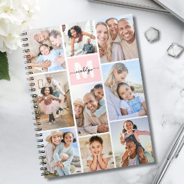 Foto Blush Roze Monogram Notitieboek