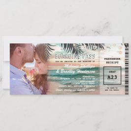 Foto: Boarding Pass Tropical Beach Weduwen Kaart