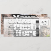 Foto Boarding Pass Trouwticket uitnodiging (Voorkant / Achterkant)