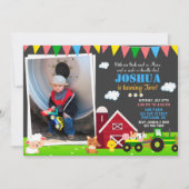 Foto Boerderij verjaardagsuitnodiging Barnyard ver Kaart (Voorkant)