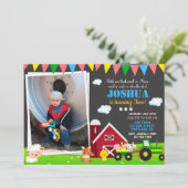 Foto Boerderij verjaardagsuitnodiging Barnyard ver Kaart (Staand voorkant)