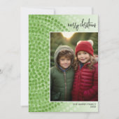 Foto - Bohemian Dot Circle - Green Funky Feestdagenkaart (Voorkant)