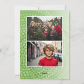 Foto - Bohemian Dot Circle - Green Funky Feestdagenkaart (Achterkant)