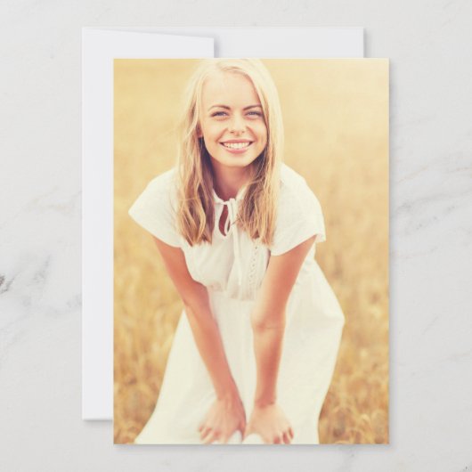 Foto Boho Afstuderen Uitnodiging (Achterkant)