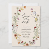 Foto Boho Bloemen Save The Date (Voorkant)