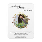 *~* FOTO Boho Botanical Wedding Save the Date Magneet (Verticaal)