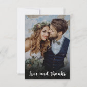 Foto Boho chique retro kleurrijke bloemenbruiloft Bedankkaart (Voorkant)