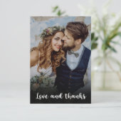 Foto Boho chique retro kleurrijke bloemenbruiloft Bedankkaart (Staand voorkant)