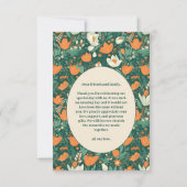 Foto Boho chique retro kleurrijke bloemenbruiloft Bedankkaart (Achterkant)