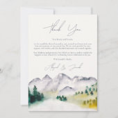 Foto boho Colorado berg bestemming bruiloft Bedankkaart (Voorkant)
