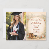 Foto Boho Cowgirl Afstudeerfeest Aankondiging (Voorkant)