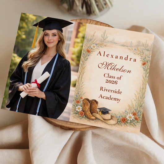 Foto Boho Cowgirl Afstudeerfeest Aankondiging