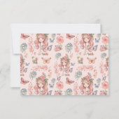 Foto Boho Fairy Eerste Meisje's 1e Verjaardag Bedankkaart (Achterkant)