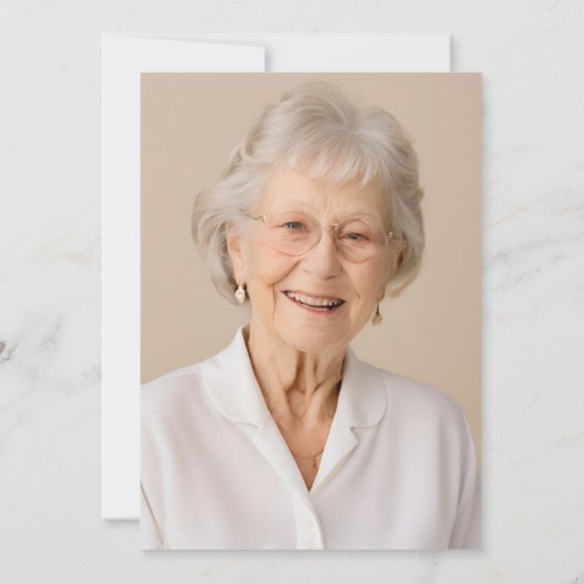 Foto Boho Floral 80e verjaardag Kaart (Achterkant)