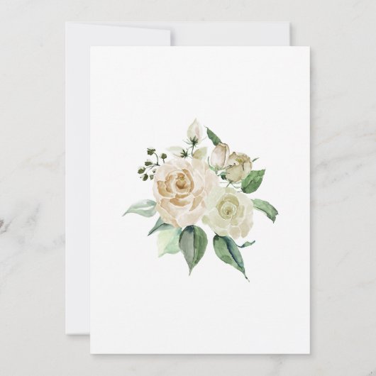 *~* FOTO Boho Floral Rozen Weduwnaar sparen de dat Save The Date (Achterkant)