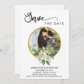 *~* FOTO Boho Floral Rozen Weduwnaar sparen de dat Save The Date (Voorkant / Achterkant)
