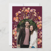 Foto Boho herfst rustieke wilde bloemen bruiloft Save The Date (Achterkant)