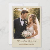 Foto Boho Herfst Wilde Bloemen Bruiloft Kaart (Achterkant)