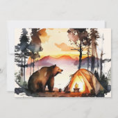 Foto Boho One Happy Camper 1e verjaardagsfeestje Kaart (Achterkant)