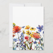 FOTO Boho Pressed Wildflowers Sweet 16 Birthday Kaart (Achterkant)