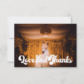 Foto Boho Retro Kleurrijke Bloemen Bruiloft Bedankkaart (Voorkant)