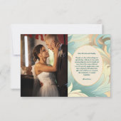 Foto Boho Retro Kleurrijke Bloemen Bruiloft Bedankkaart (Achterkant)