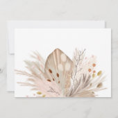 Foto boho rustic pampas floral moon 1e verjaardag kaart (Achterkant)