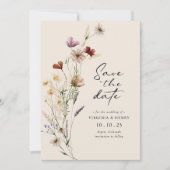 Foto Boho Save The Date Plattegrond Kaart (Voorkant)