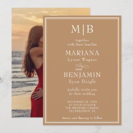 Foto Boho Tannine Moderne Rand Minimalistische Tro Kaart