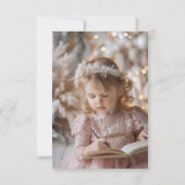 Foto Boho Winter Onederland Verjaardag Bedankkaart (Achterkant)