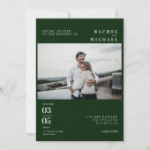 Foto Bold Minimal Trending Wedding Invitation Kaart (Voorkant)
