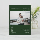 Foto Bold Minimal Trending Wedding Invitation Kaart (Staand voorkant)