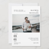 Foto Bold Minimal Trending Wedding Invitation Kaart (Voorkant)
