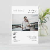 Foto Bold Minimal Trending Wedding Invitation Kaart (Staand voorkant)