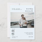 Foto Bold Minimal Trending Wedding Invitation Kaart (Voorkant)