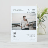 Foto Bold Minimal Trending Wedding Invitation Kaart (Staand voorkant)