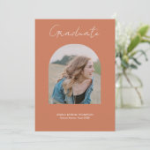Foto-boog Afstudeer Terracotta Aankondiging (Staand voorkant)