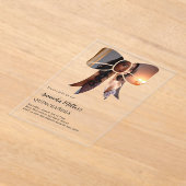 Foto boog elegant duidelijk Quinceanera Acryl Uitnodigingen (Laagn)