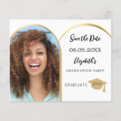 Foto boog goud Graduation Party Save the Date Flyer (Voorkant)
