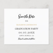 Foto boog goud Graduation Party Save the Date Flyer (Achterkant)